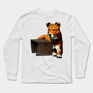 Canine Curiosity Captured in Art Long Sleeve T-Shirt